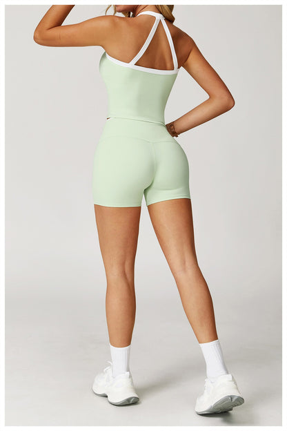 Women's Clothes 2 Pieces Workout Tracksuit Yoga Set Sportswear Gym Clothing High Waist Bell-bottoms Sexy Fitness Bta Sports Suit