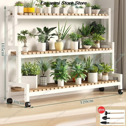 Floor-standing Plant Stand, Flower Stand, Flower Shelf, Planter Rack, Storage Organizer, Display  Garden, Balcony, 2, 3, 4Tier