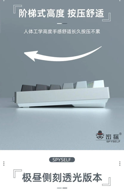 Keycaps Cherry de luz diurna originais novos 2025 PBT translúcidas com cor gradiente e gravação lateral personalizadas para teclados mecânicos MX