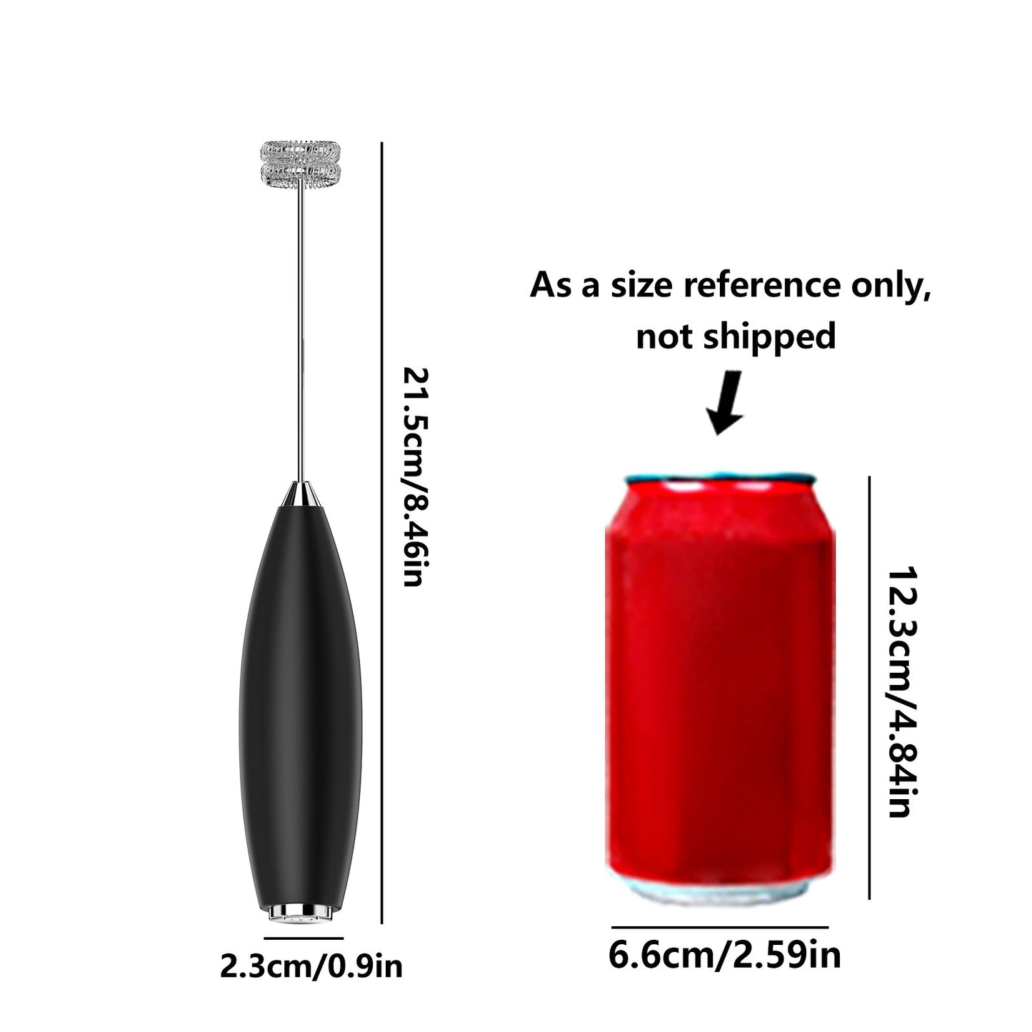 Espumador de Leite Potente para Cozinha, Batedor de Bebidas Portátil a Pilha para Café, Lattes, Cappuccino, Matcha – Ideal para Presente