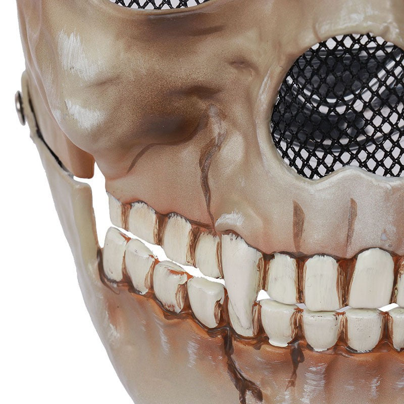 1pcs Moving Mouth Skull Mask Halloween Movable Props Scary Horror Character Props Halloween Holiday Party Masquerade Decoration