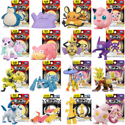 Original Takara TOMY Pokemon Ditto Jigglypuff Figure Toy Dedenne Slowpoke Mega Gyarados Lucario Gengar Anime PVC Model Doll Gift