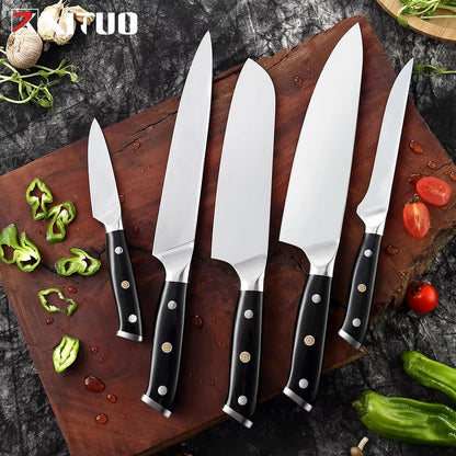 Conjunto de Facas de Cozinha XITUO Super Aço Alemão Faca do Chefe Faca Santoku Japonesa Faca Utilitária Cutelo Faca de Fatiar Descascar Nova Ferramenta de Culinária