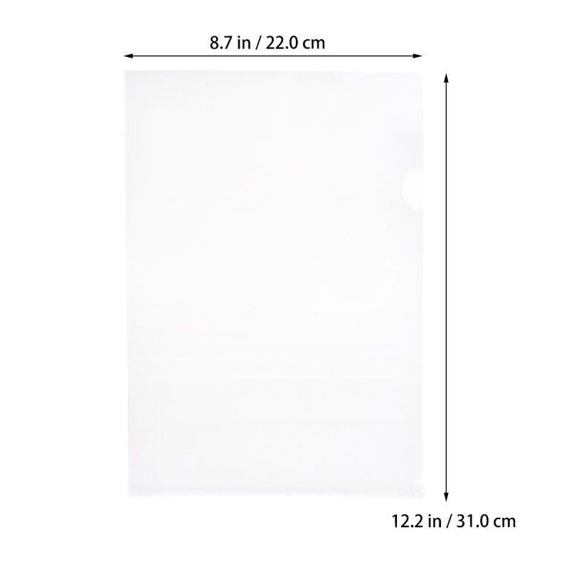 8pcs A4 Letter Size Plastic Clear Cut Flush Folder Document Protector for Home School Office Supplies