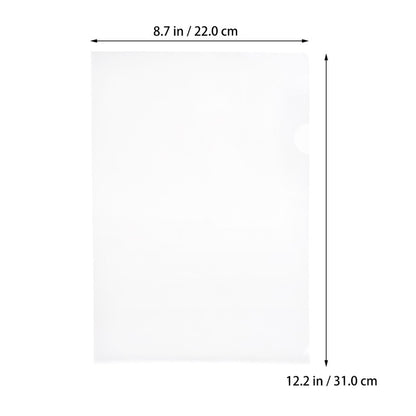 8pcs A4 Letter Size Plastic Clear Cut Flush Folder Document Protector for Home School Office Supplies