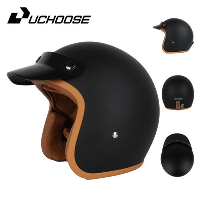 DOT Open Face Casco Moto for Motorcycle Accessories Men Moto Helmets Certificated Retro Motorcycle Helmet Cafe Racer
