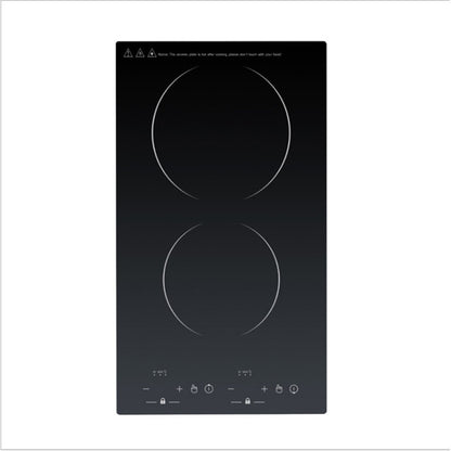 Fogão Elétrico de Duas Bocas com Aquecimento Duplo, Cooktop de Cerâmica, Indução, Eletrodoméstico de Cozinha, Superfície de Cozimento Vertical para Uso Doméstico