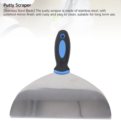 Espátula de Aço Inoxidável Ferramenta Raspador de Massa Papel de Parede Tinta Decalques Raspador de Gesso com Furo para Pendurar para Reparo de Drywall