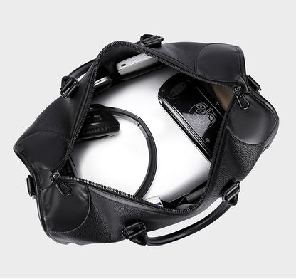 Men‘s Luxe Business Travel Bag Large Capacity with 15.6' Laptop Waterproof PU Material Lightweight for Trip Gym Bolsos de Viajes