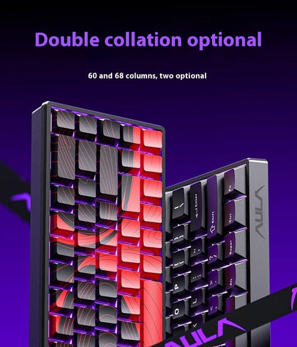 Teclado mecânico AULA WIN60 WIN68 HE MAX switch magnético 8k de polling rate RGB zona morta 0 teclado de jogos personalizável para e-sports