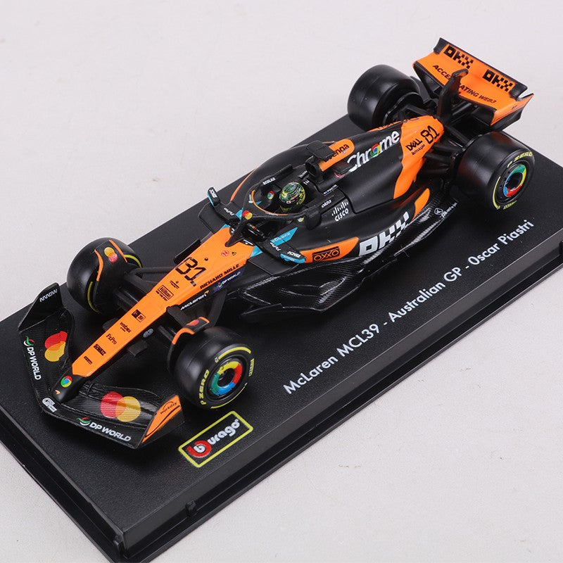 Burago 1:43 2025 McLaren MCL39 F1 Carro de Corrida Edição de Capa Dura Nº 4/Nº 81 Modelo de Carro em Liga