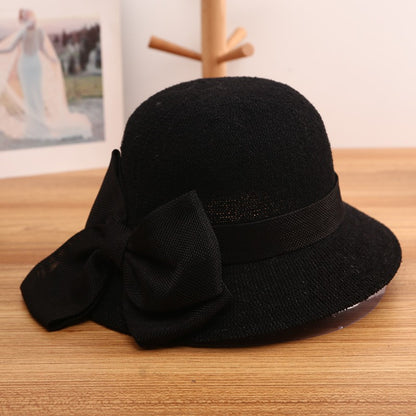 2021 fashion summer Women's bucket hat Straw made Bow hand-made straw hat foldable parent-child Panama hat children beach sun vi