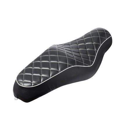Assento Duplo de Couro PU Preto para Piloto e Passageiro Traseiro de Motocicleta para Harley Sportster XL 883 1200 48 2010-2016
