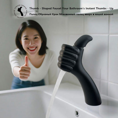 Modern Design Bathroom Sink Faucet Thumbs Bathroom Faucet Brass Mixer Basin Faucet Single Hole Deck Mounted Washbasin Water Taps