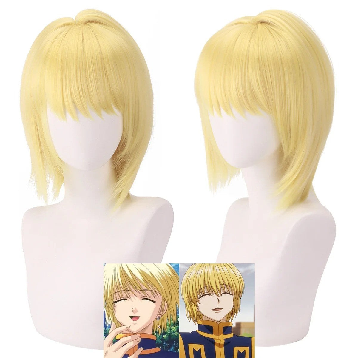 Anime Manga Hunter X Hunter Kurapika Cosplay Costume Wig Fingers Rings Chain Earrings Anime Uniforms Halloween Party Outfits