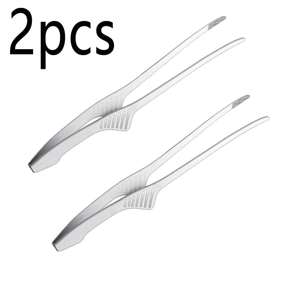 1/2pcs Stainless Steel Food Pliers Picnic Anti Tongs Used For Barbecue Salad Tongs Buffet Dinner Steak Tong Kitchen Cooking Tool
