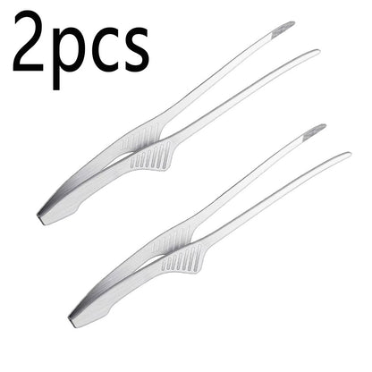 1/2pcs Stainless Steel Food Pliers Picnic Anti Tongs Used For Barbecue Salad Tongs Buffet Dinner Steak Tong Kitchen Cooking Tool