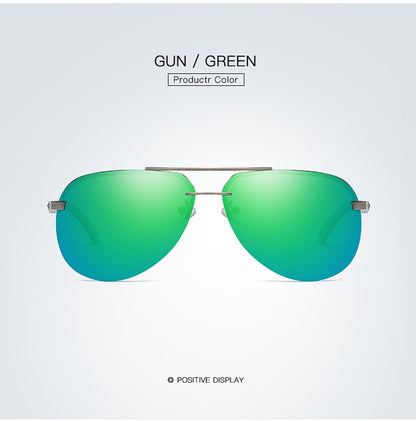 New Polarized Men Sunglasses Classic Driving Sun Glasses Metal Frame Mirror Lens Sunglasses Men/Women