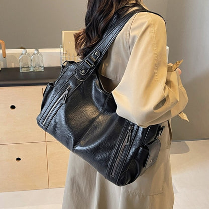 Bolsas de Ombro com Compartimento Interno Macio de Alta Qualidade Cores Contrastantes Bolsas Transversais para Mulheres Bolsas de Mão de Couro PU Modernas