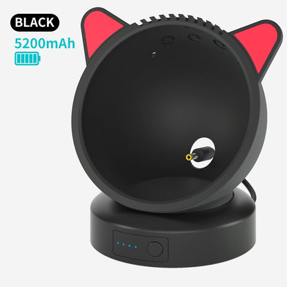 Base de Bateria Echo Pop Carregador Portátil Docking Station com Orelhas de Gato Fofas Capa Protetora de Silicone Suporte de Bateria para Echo Pop