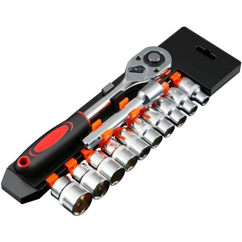 Conjunto de Ferramentas de Reparo Automotivo Xiaofei de 12 Peças, Chave de Soquete Combinada, Conjunto Completo de Ferramentas de Caixa de Ferramentas de Hardware