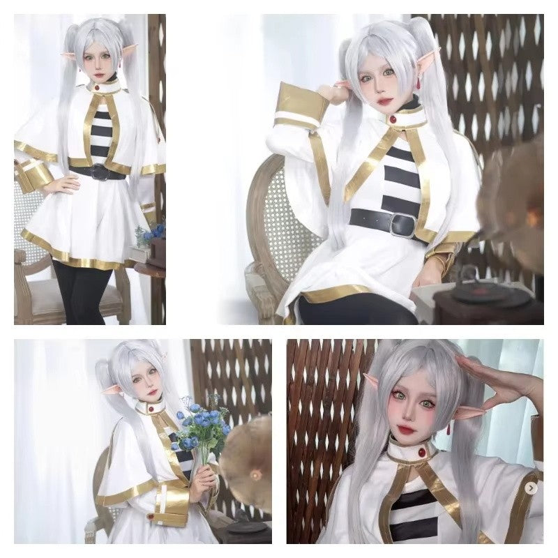 Cosplay Sousou No Frieren: Fantasia, Peruca, Sapatos, Bonecos de Anime, Vestido de Mago, Orelha de Elfo, Halloween, Natal para Mulheres