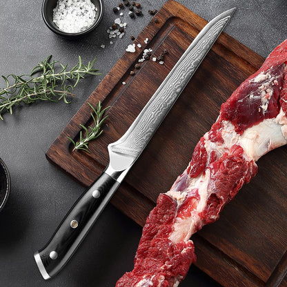 1-9 PCS Chef Knife Set Damascus Steel Kitchen Knives Razor Sharp Cleaver,Paring,Bread,Boning,Chef Special Knife With G10 Handle