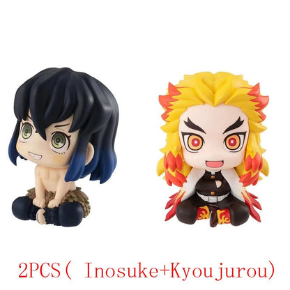 Anime Demon Slayer Boneco de Brinquedo 6cm Nezuko Tanjirou Zenitsu Inosuke Kyoujurou Kanawo Action Figures Modelo Brinquedo Presente de Natal de Aniversário Infantil