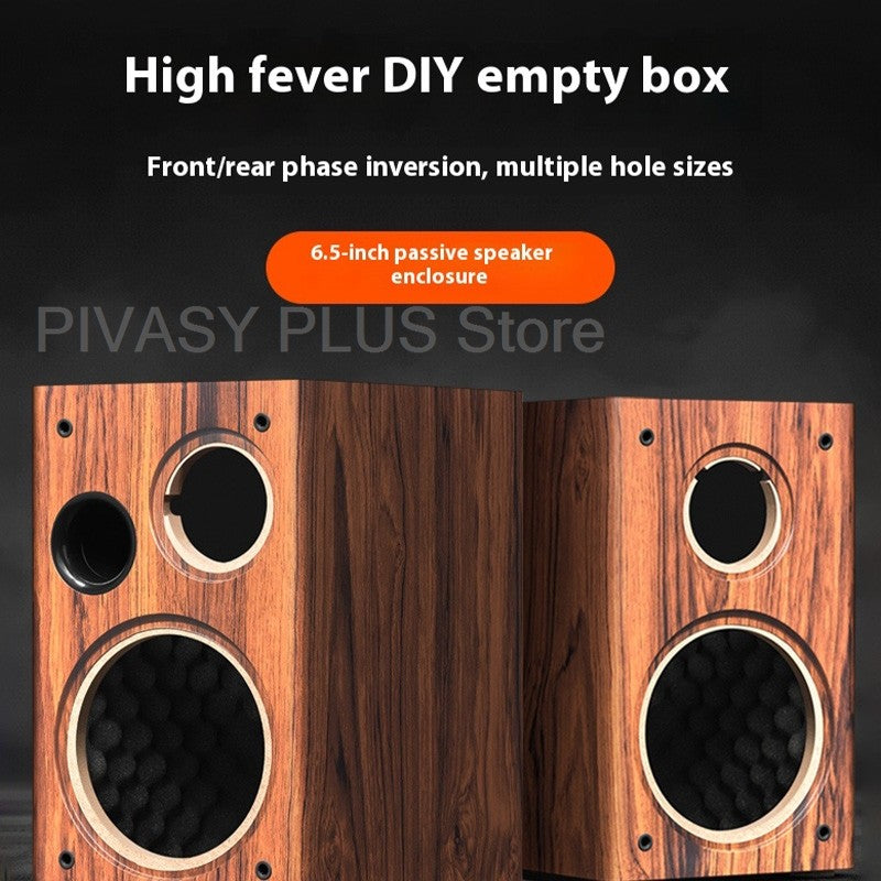 6.5 Inch Speaker Cabinet 18mm MDF Empty Sound Box DIY Enclosure Front Rear Port Speaker Accessories For Home Theater DJ Studio