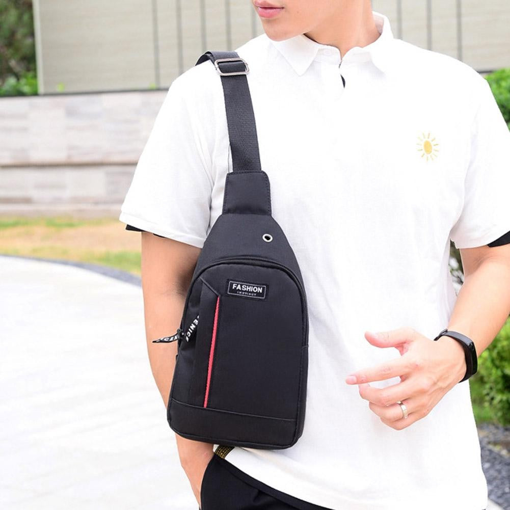 Men Small Casual Multifunctional Shoulder Bag Crossbody Bag On Shoulder Portable Travel Sling Bag Pack Messenger Pack Chest Bag