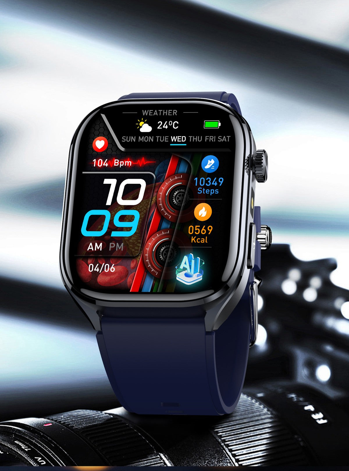 Smartwatches 2025: Novo ECG+PPG, relógio feminino e masculino, ácido úrico, pressão arterial, oxigênio no sangue, análise corporal, gordura corporal, chamadas BT, lanterna de LED.