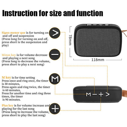 Caixas de Som Portáteis Externas Bluetooth 5.0 Mini Alto-falante Oxford Coluna Sem Fio Toca-discos de Música Estéreo 3D Surround Caixa de Som Hifi