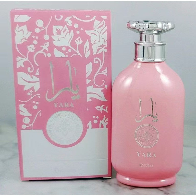 Lattafa Yara Eau de Parfum Female Spray 100ml Original Arab Perfumes Lasting Floral Fruity Pheromones Perfume Makeup 3.4 Ounce