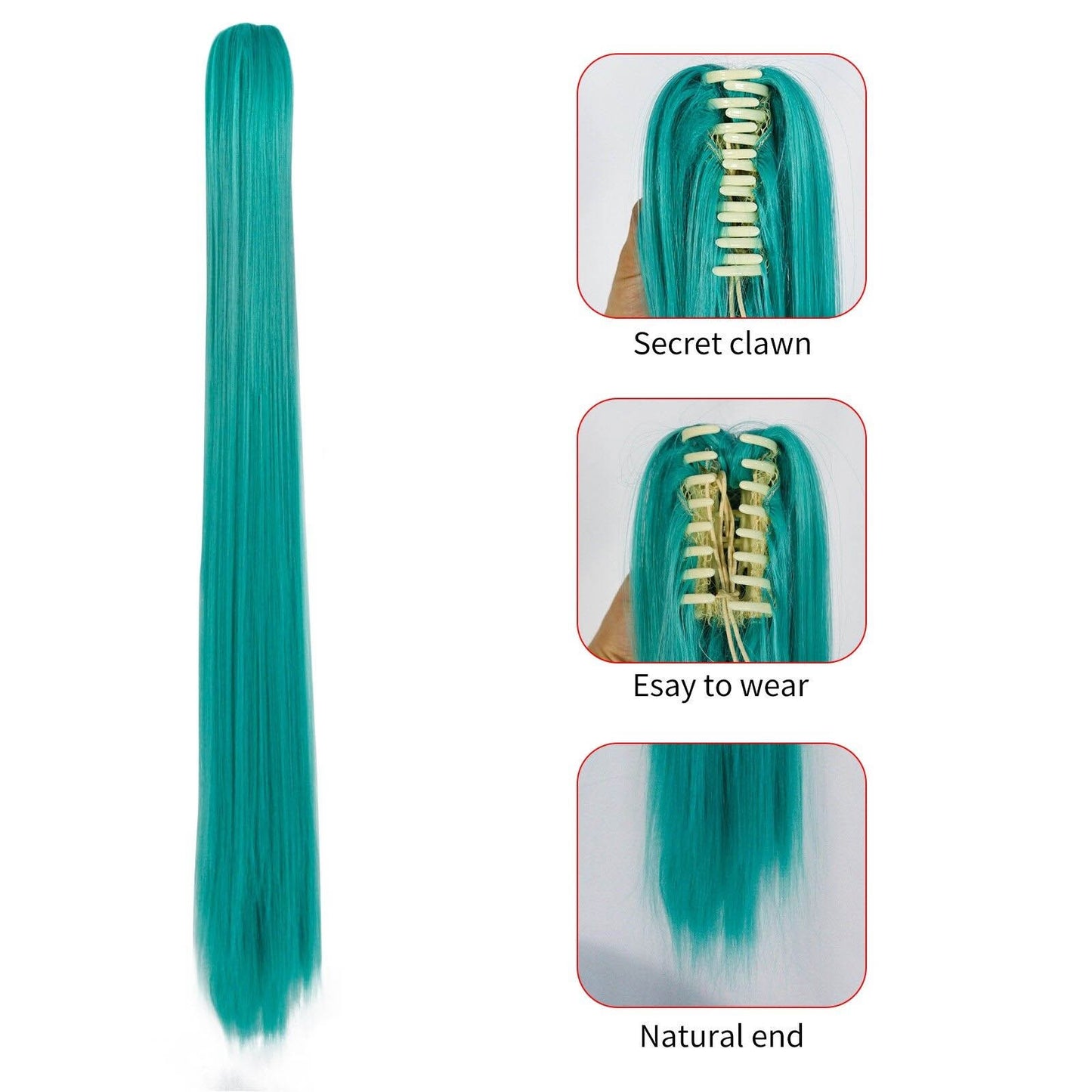 42inch Green Anime Long Synthetic Hair Lolita Cosplay Halloween Wig