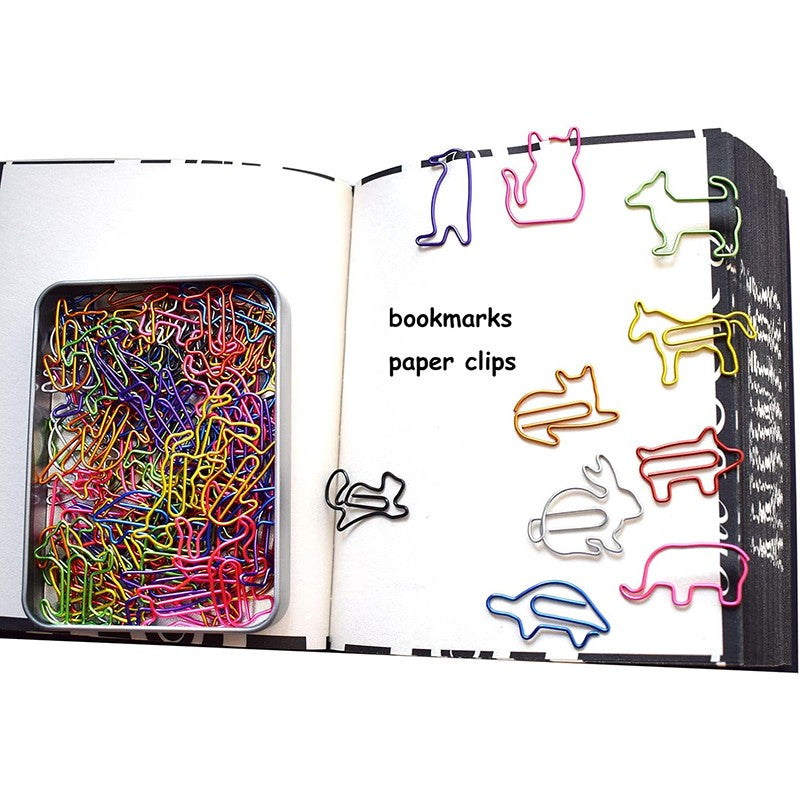 20Pcs Colourful Bookmark Holder Office Supplies Bookmark Holder Colourful Paperclip Cute Cartoon Paperclip Random pattern