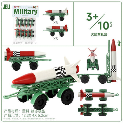 ViiKONDO Bonecos Soldados Exército Brinquedos Modelo Veículo Militar Acessórios Jogo de Guerra Tanque Radar Lançador de Mísseis Artilharia Caça Quartel Ponte