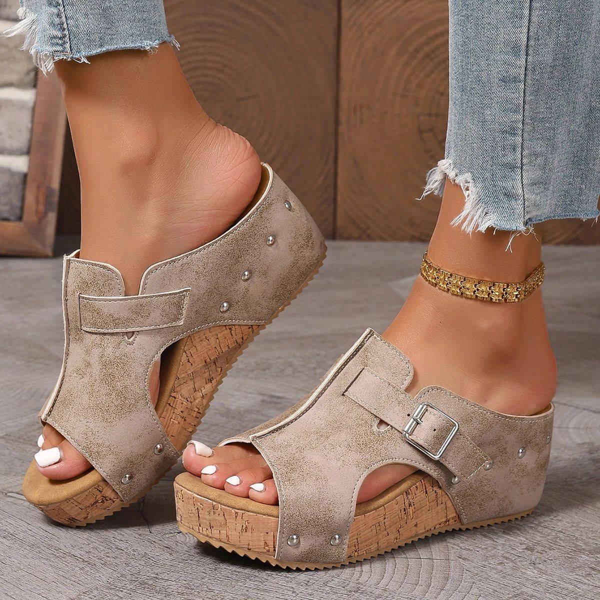 Women Comfortable Platform Sandals Open Toe Wedge Sandals Summer Lightweight New Slippers Fashion Casual Designer Women Shoes