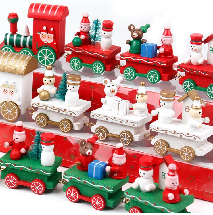 Wooden/Plastic Train Christmas Ornament Merry Christmas Decoration For Home 2025 Xmas Gifts Noel Natal Navidad New Year 2026