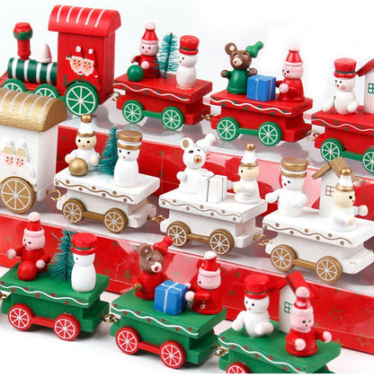Wooden/Plastic Train Christmas Ornament Merry Christmas Decoration For Home 2025 Xmas Gifts Noel Natal Navidad New Year 2026