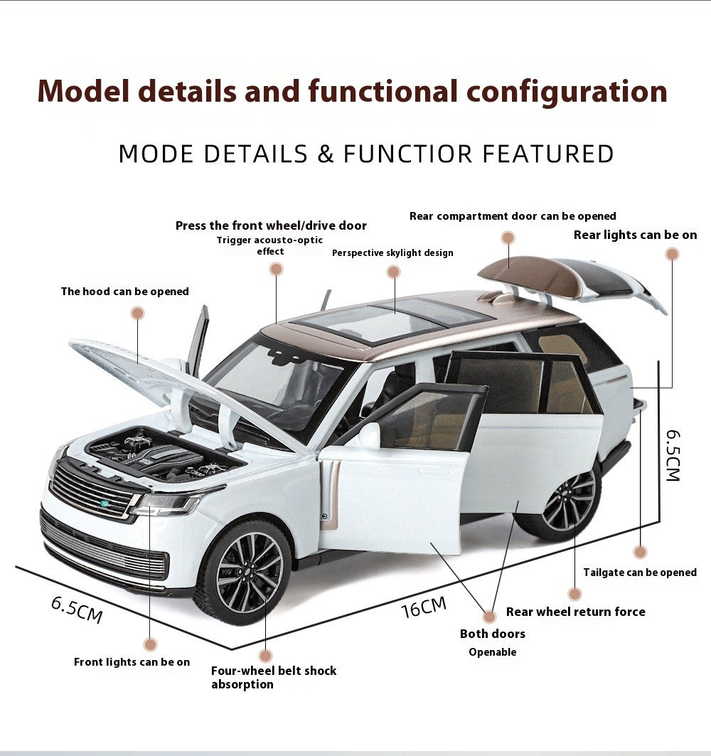 1:32 Land Rover Range Rover SV2022 SUV Diecast Alloy Model Computer Desktop Ornaments Miniatures Model Present for Childrens