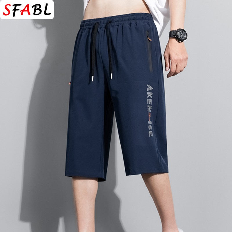 Sports Shorts Men Summer Quick-drying Breathable Drawstring Shorts Male Beach Short Pants for Men New Gym Fitness Bottom Summer