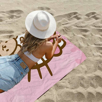 Kawaii H-Hello Kitty Microfiber Beach Towel Absorbent Quick Dry Soft Yoga Swimming Resort Mountain Climbing Towel