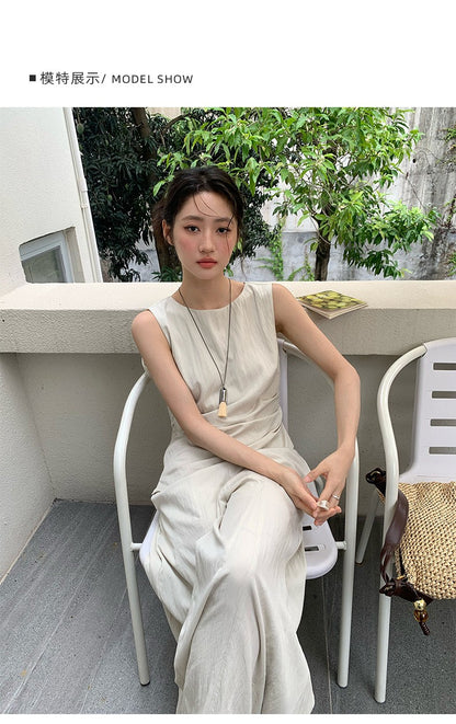 Neihe Summer Fashion Casual Wide Leg Denim Skirt Pants High-End Sensation Women's Long Pants Nine Points Seven Points Five Point