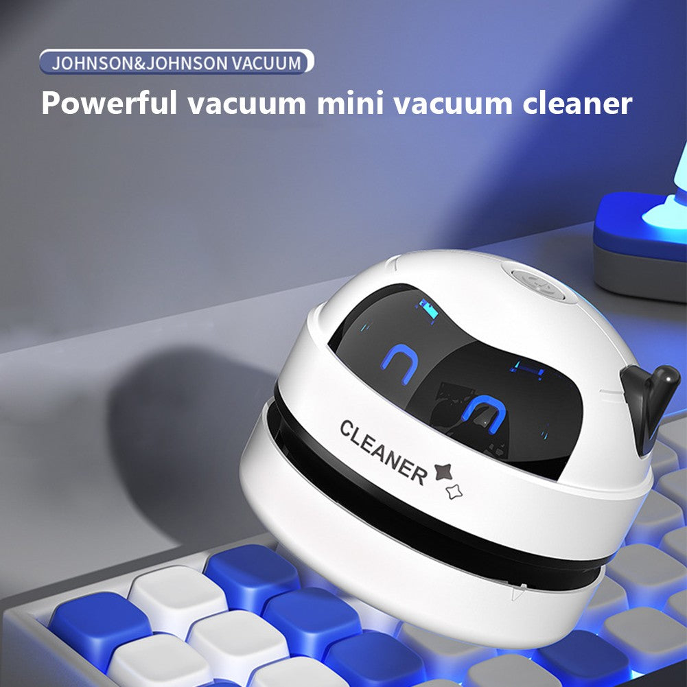 Mini Aspirador de Pó de Mesa Portátil Sem Fio 500mAh USB Recarregável com Bico Removível para Casa Escritório Teclado