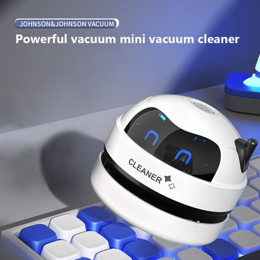 Mini Aspirador de Pó de Mesa Portátil Sem Fio 500mAh USB Recarregável com Bico Removível para Casa Escritório Teclado