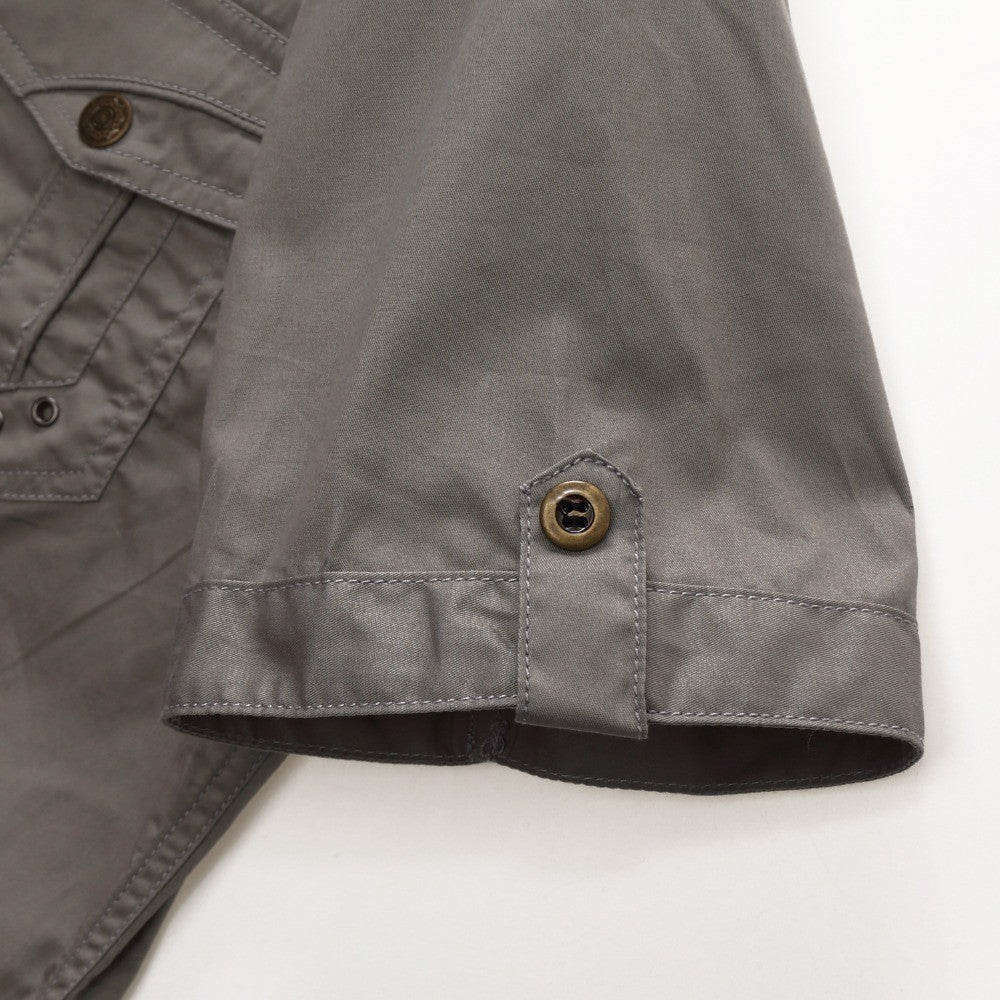 2023 New Fashion Mens Cargo Shirt Casual Shirt Solid Short Sleeve Shirts Multi Pocket Work Shirt Plus Size 100% Polyester Tops