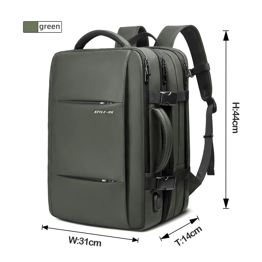 Heroic Knight Travel Backpack Men Business Backpack School Expandable USB Bag Large Capacity 15.6 Laptop Waterproof Backpack Bag