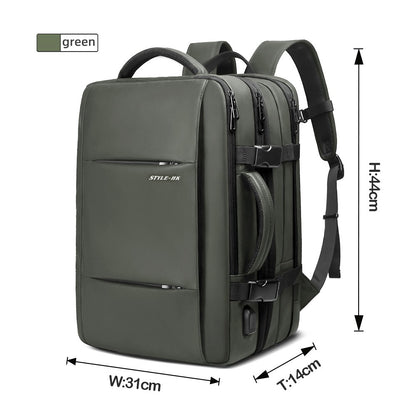 Heroic Knight Travel Backpack Men Business Backpack School Expandable USB Bag Large Capacity 15.6 Laptop Waterproof Backpack Bag