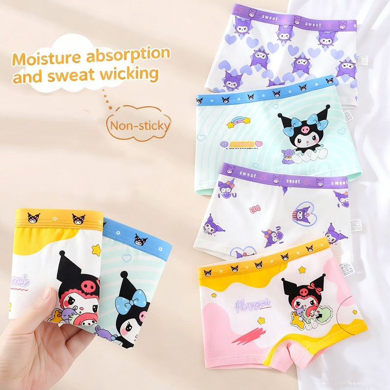 Cueca Boxer Infantil 4 Peças Pokémon para Meninos Algodão Anime U Pouch Bulge Roupa Íntima Desenho Animado Shorts Infantis Fofos Respiráveis Calças Boxer 2-12 Anos