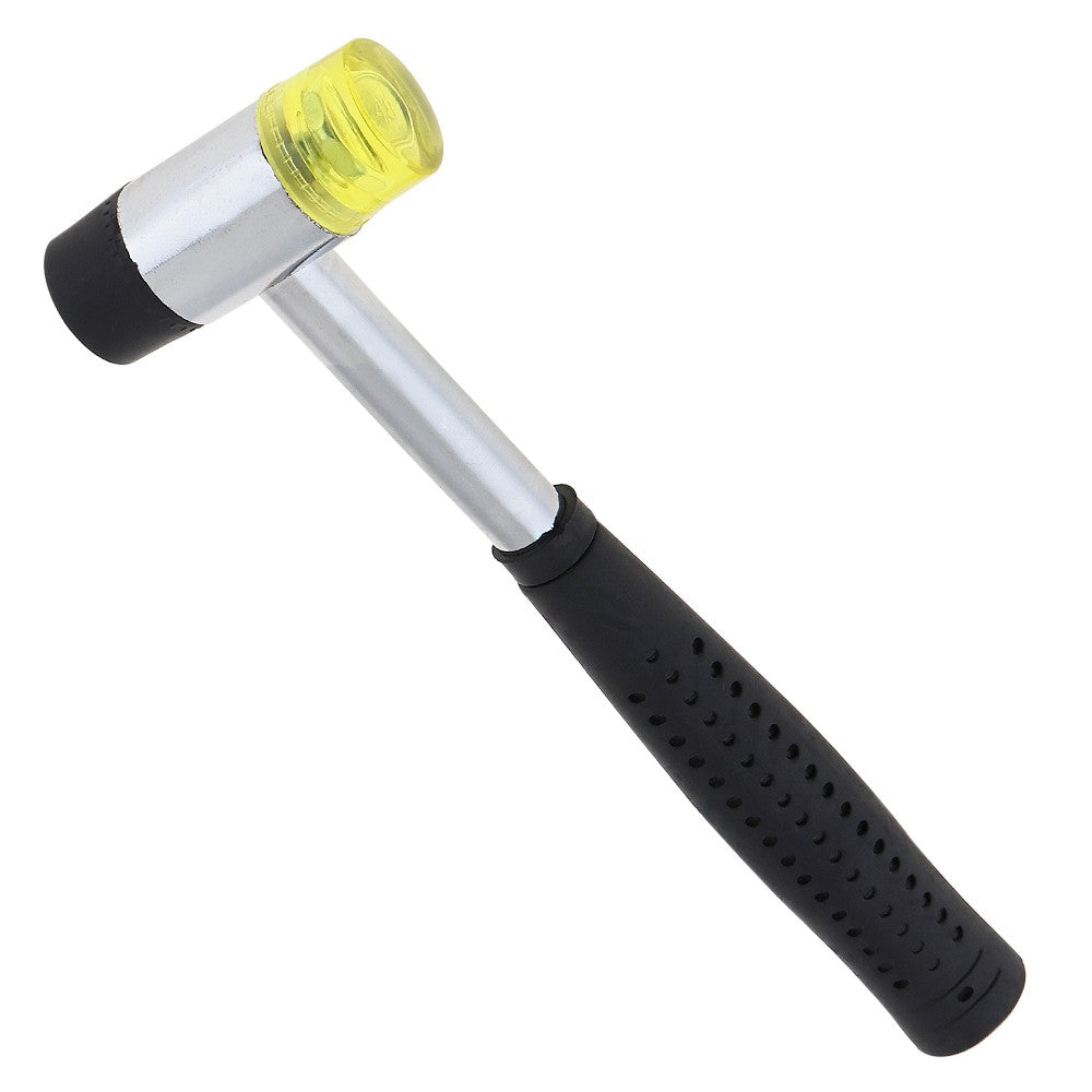 Martelo de borracha de 25mm 30mm 40mm Martelo de nylon com face dupla para instalação de janelas de vidro com cabeça redonda e cabo antiderrapante Ferramenta manual DIY